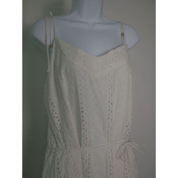 NWT TAHARI Women's 100% Cotton Lace Sundress Midi Dress L - Picture 3 of 12